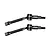 GPM Racing black carbon steel front CVD driveshafts, showing a pair of articulated RC car drive axles against a white background.