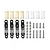 GPM aluminium adjustable shocks set including four dampers, extra springs, mounting screws, and ball ends on a white background.