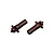 Two dark metallic differential output shafts shown against a plain white studio background.