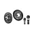 GPM chrome steel front and rear 42T spiral ring gears with 13T spiral input gears set against a white background.