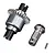 Fonzon aluminium complete rear differential and input pinion assembly with bearings and pin against a white background.