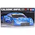 Tamiya 1/24 scale Nissan Calsonic Impul R35 GT-R plastic model kit box art showing the blue race car.