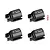 Four black GPM Racing carbon steel front and rear diff outdrives arranged in a grid against a white background.