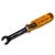 MIP 1/4 inch G2 turnbuckle wrench featuring a black open-end tool head and translucent amber handle against a white background.