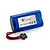 HuiNa 7.4V 1200mAh Li-Ion battery pack wrapped in blue plastic with a white label and a multi-pin connector on a white background.