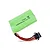 Huina 7.4V 500mAh Li-Ion soft case battery with red and black wires and connector against a white background.