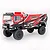 HobbyPlus DKR-4 Fortis 4X4 RC desert rally truck in red, black, and white against a white background.