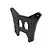 Arrma aluminium rear shock tower in black, featuring multiple mounting holes and cutouts against a plain white background.