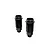 Two black threaded aluminium RC shock bodies against a clean white background.