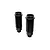 Two black threaded aluminium RC shock bodies shown against a plain white background.