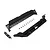 A pair of black molded plastic side guards with mounting hardware for an RC vehicle, shown on a white background.