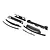 Arrma Bumper Set for Mojave 6S V3 displayed against a clean white background, showing all molded black plastic parts.