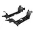 Two black molded plastic dirt guards shown from an overhead studio angle, designed for the Arrma Mojave 6S V3.