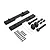 Arrma Bodyshell Lock Plastic Parts Set for Mojave 6S V3 showing brackets, screws, clips, and small components.