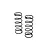 Two black metal RC shock springs displayed side by side against a clean white background.