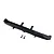 Axial black plastic rear bumper and two metal set screws on a clean white background.