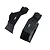 Axial black plastic rear inner fender liners for an RC vehicle shown on a white background.