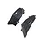 Axial front inner fender liners in black plastic, shown from a top-down studio angle on a clean white background.
