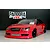 Pandora RC Toyota Aristo JZS161 RC drift car body shell painted red on display in front of a branded backdrop