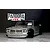 A painted silver Pandora RC KPGC10 Skyline GT-R Hakosuka drift body shell mounted on an RC chassis against a dark background.