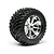 HPI 3.3" Savage Super Mudder Tyres on Chrome Ringz Rims - Glued Wheels 2Pcs 4726