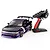 Kyosho Fazer D2 Nissan S13 Silvia 1/10 scale purple RC drift car shown with its black and red transmitter on white background.