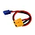 Hobbies Direct charging lead with a yellow female XT60 connector and blue male EC2 connectors connected by red and black wires.
