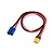Female XT60 to Male EC5 charging lead with 14AWG black and red silicone wires against a white background.