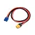 Female XT60 to male EC3 RC charging lead made with 14AWG silicone wire displayed on white background.