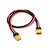 Hobbies Direct charging lead with red and black silicone wires featuring XT60 connectors on a white background.