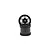 Two black plastic RC monster truck rims stacked vertically on a clean white background.