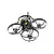 CaddxFPV Curve Micro FPV Drone in black with propeller guards, camera canopy, and transparent propellers against a white background.