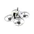 CaddxFPV Curve Micro FPV drone in white with protective propeller ducts, FPV camera, and antenna against a dark background.