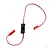 Futaba SSW-GS switch harness featuring a black slide switch, red and black wires, and red connectors against a white background.