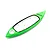 Green and white RC surfboard boat hull with ODYSEA branding against a plain white background.
