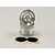Two satin chrome RC buggy rims stacked vertically with a sheet of black circular stickers in front on a plain background.