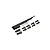 Kyosho steering rod set laid out on a white background, including threaded rods, plastic ball ends, and metal standoffs.