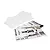 Kyosho 1/12 unpainted clear body shell and matching sticker sheet on a white background.