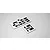 Kyosho hatch set featuring two white panels with black foam inserts and small white knobs on a light grey background.