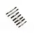 Kyosho titanium turnbuckle set consisting of six threaded metal rods arranged diagonally on a white background.
