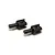 Two black metal differential outdrive cups for RC vehicles displayed on a plain white background.
