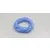 A coiled blue silicone fuel tube for RC nitro engines resting on a plain light grey studio background.