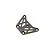 Kyosho aluminium front upper plate in gunmetal finish, shown on a plain white background.