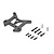 Kyosho carbon fibre rear shock tower with included metal screws and standoffs on a white background.
