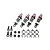 Kyosho 1/10 Fazer Mk2 short shock set containing four assembled shocks, springs, ball ends, and preload spacers.