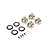 Kyosho Aluminium Shock Caps 4Pcs - Silver IFW469B