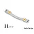 GPM silver aluminium steering linkage part with brass inserts, two screws, and two silver washers on a white background.