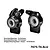 GPM Aluminium Rear Hubs with Larger Bearings in black, marked with L and R, shown on a white background with text specs.