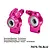 GPM aluminium rear hubs in purple with larger bearings installed, labeled L and R, shown against a white background with text specs.