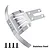 GPM stainless steel front skid plate and four mounting screws on a white background.